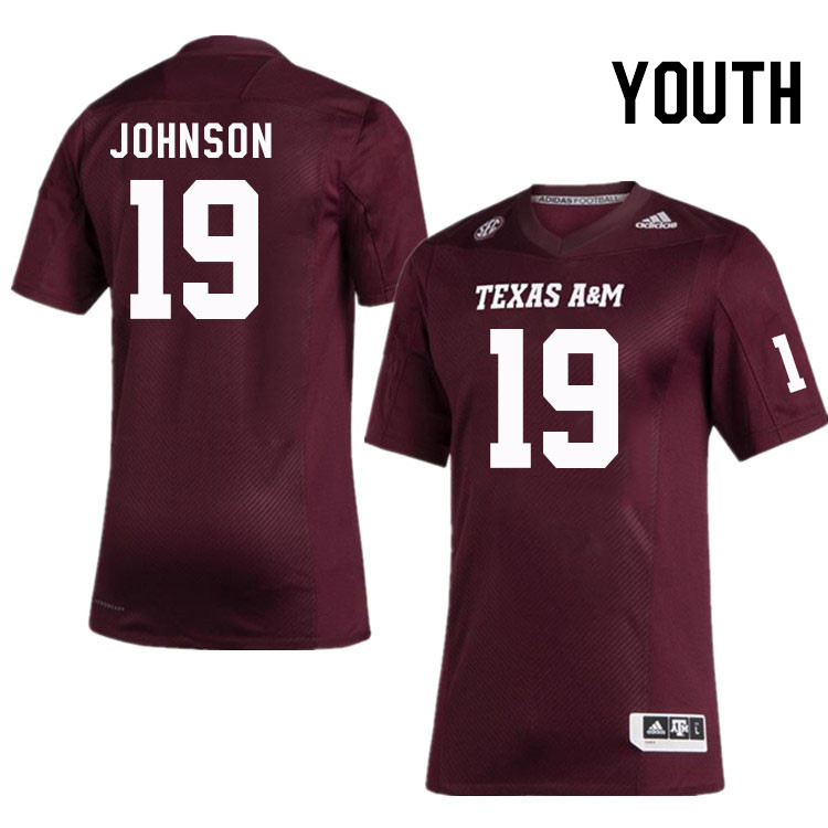 Youth #19 Jake Johnson Texas A&M Aggies College Football Jerseys Stitched Sale-Maroon - Click Image to Close